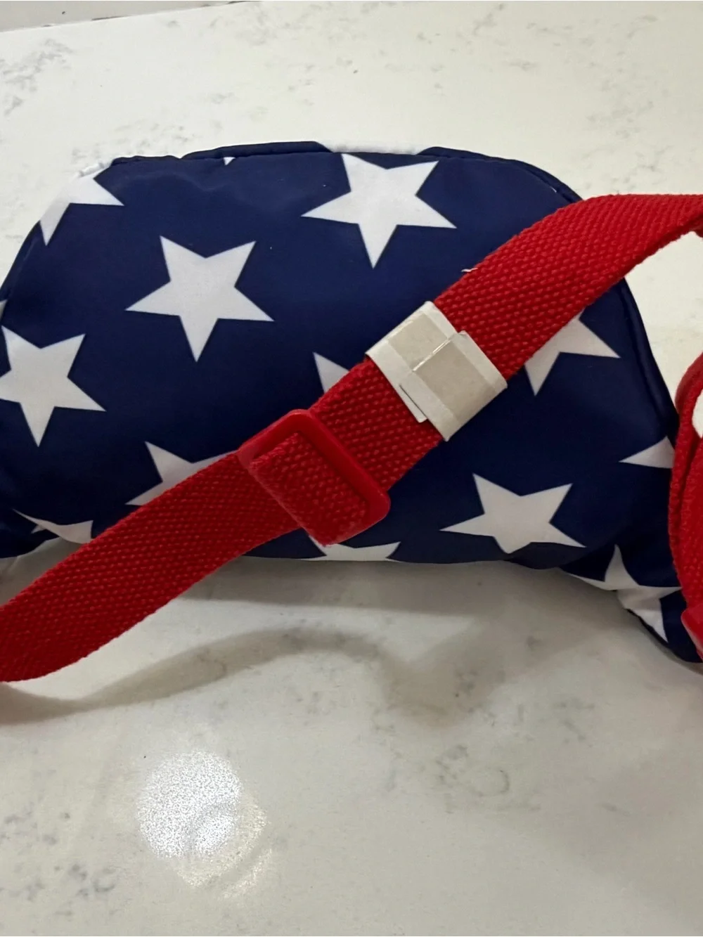 Forever 21 Kids Star Print Navy & White Fanny Pack with Red Strap